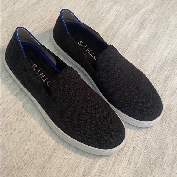 Rothy's Black and Blue Knit Slip-Ons - Picture 2 of 5